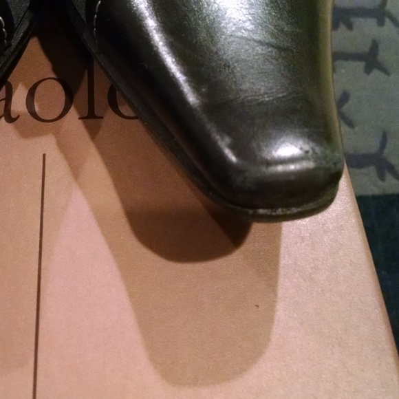 Donated - Paolo Blk Mules Kitten Heels - Picture 6 of 6